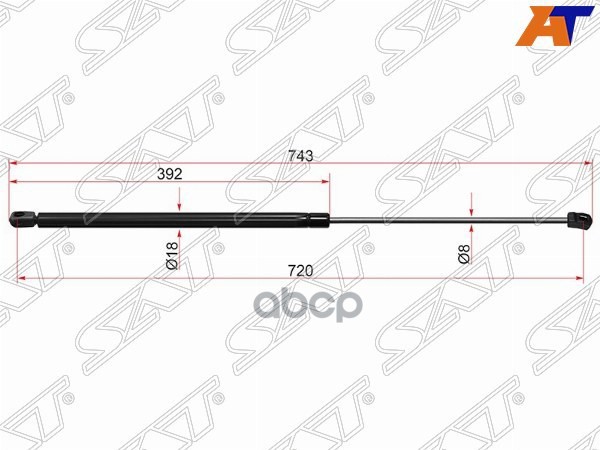 Амортизатор капота Audi A6 04-10 / A6 allroad quattro 06-12 (Справа=Слева) Sat арт. ST-4F0823359A