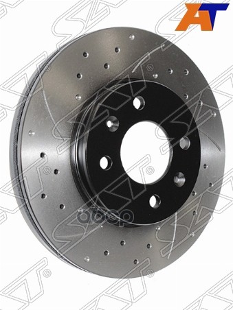 Комплект дисков тормозных передний перфорированные HYUNDAI SOLARIS 10-/KIA RIO 10- Sat арт. ST-51712-0U000PF