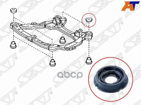 Сайлентблок подрамника Lexus RX 03-15 / Toyota Camry 01-06 Sat арт. ST-52216-28010