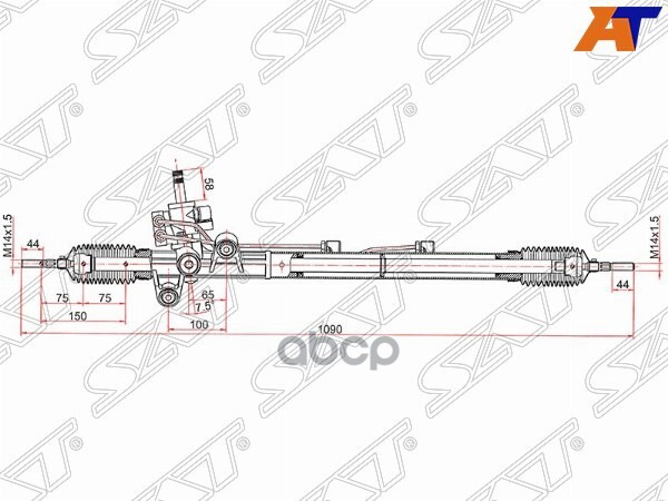 Рейка рулевая Honda Accord 02-08 (Левый руль) Sat арт. ST-53601-SDA-A04