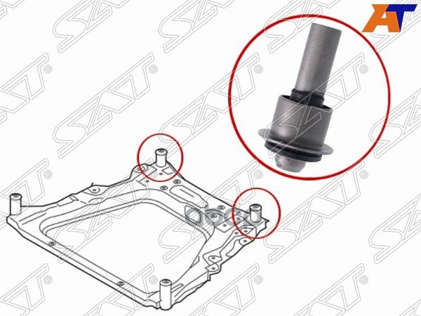 Сайлентблок подрамника Nissan Qashqai 06-13 / X-Trail 07-15 Sat арт. ST-54467-JD00A