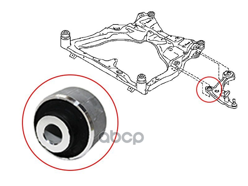 Сайлентблок рычага Nissan Juke 10-20 / Leaf 09-17 (Спереди/ Справа=Слева) Sat арт. ST-54501-1KA0B