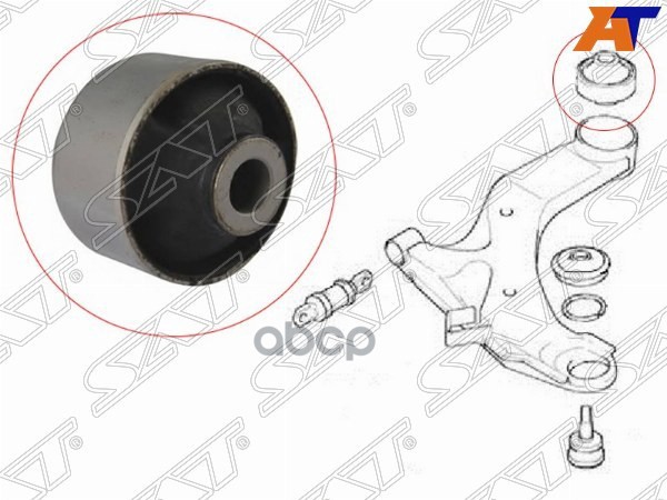 Сайлентблок рычага Hyundai Elantra 00-09 / Getz 02-11 Sat арт. ST-54584-17000