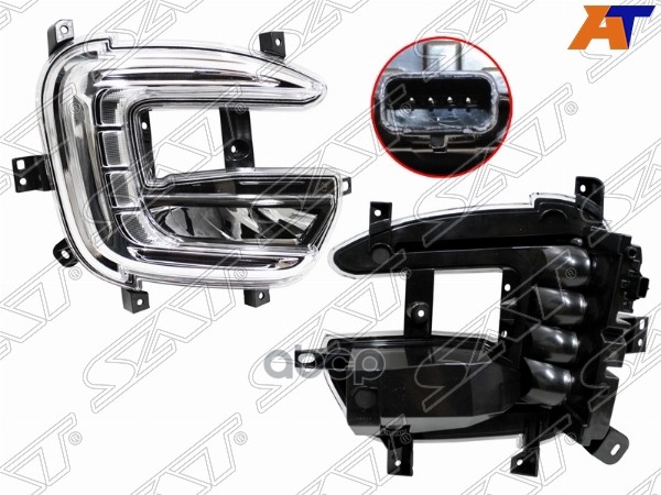 Фара противотуманная (Справа/ LED/ ДХО) Renault Kaptur 16-22 Sat арт. ST-551-20U2R