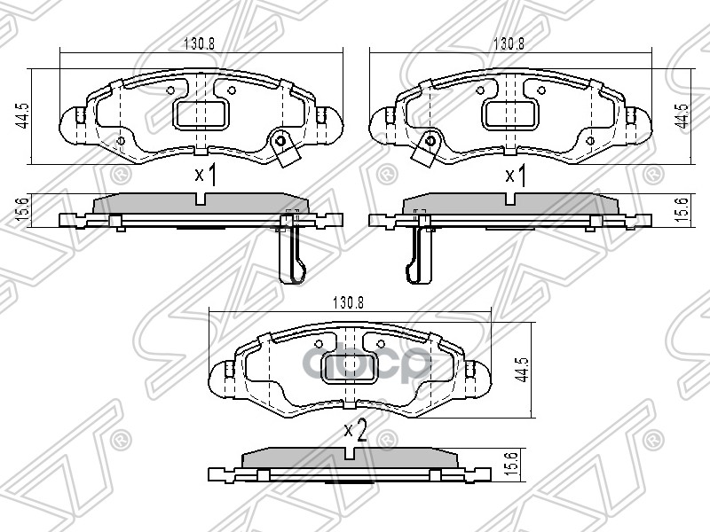Колодки тормозные (Спереди) Suzuki Wagon R 03-08 / Wagon R Plus 99-06 Sat арт. ST-55200-83840