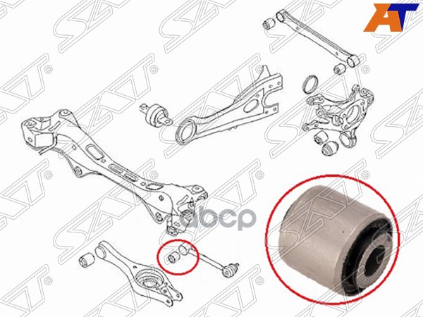 Сайлентблок рычага Ford Focus 98-01 / Hyundai Avante 06-11 Sat арт. ST-55256-1H000