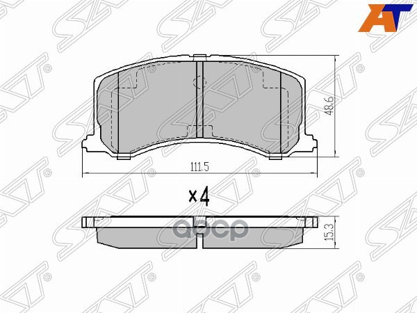 Колодки тормозные (Спереди) Suzuki Alto 98-04 / Baleno 95-02 Sat арт. ST-55800-61G60
