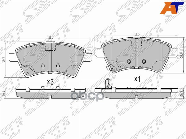 Колодки тормозные (Спереди) Suzuki SX4 06-16 Sat арт. ST-55810-79J00