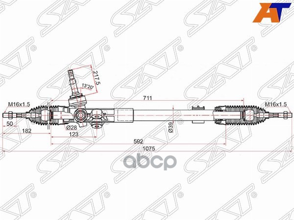 Рейка рулевая HYUNDAI IX35/TUCSON/KIA SPORTAGE 10-13 LHD Sat арт. ST-56500-2S000