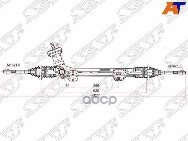 Рейка рулевая HYUNDAI ELANTRA 11-13 LHD Sat арт. ST-56500-3X001