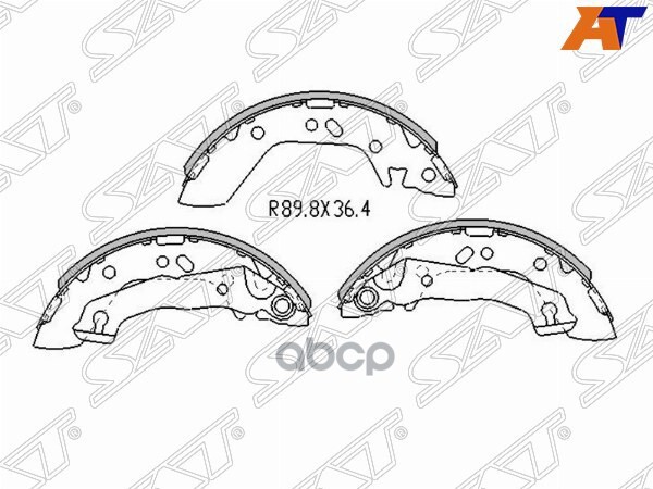 Колодки тормозные барабанные Hyundai Santa Fe 00-04 / Accent 94-12 Sat арт. ST-58305-25A00