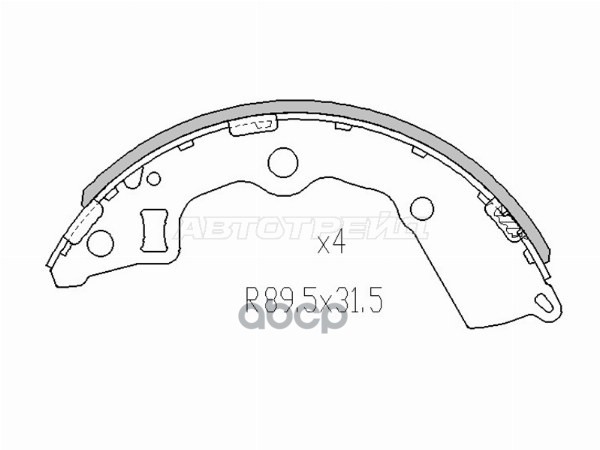 Колодки тормозные барабанные Kia Picanto 03-11 Sat арт. ST-58350-07A00