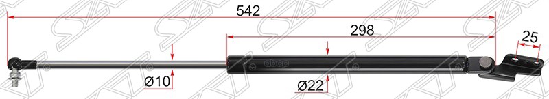 Амортизатор крышки багажника Subaru Forester 07-19 (Слева) Sat арт. ST-63269SC010