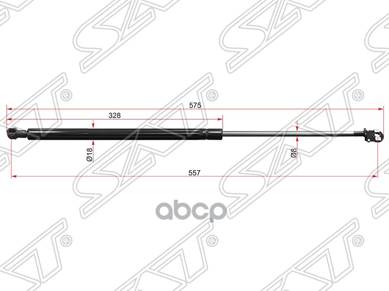 Амортизатор крышки багажника Lexus IS 05-16 / IS F 07-14 (Справа=Слева) Sat арт. ST-6453053011