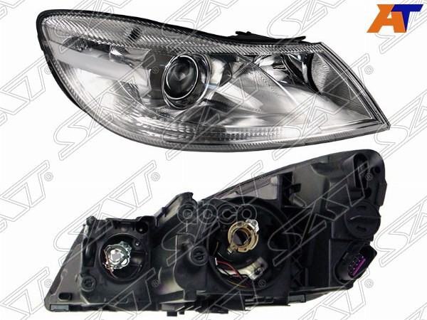 Фара Skoda Octavia 08-13 (Спереди/ Справа/ С электрокорректором) Sat арт. ST-665-1118R