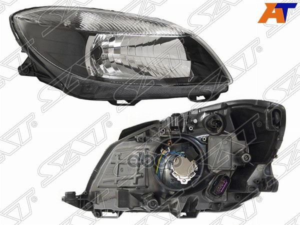 Фара Skoda Fabia 10-15 / Roomster 06-15 (Справа/ Чёрная) Sat арт. ST-665-1121R