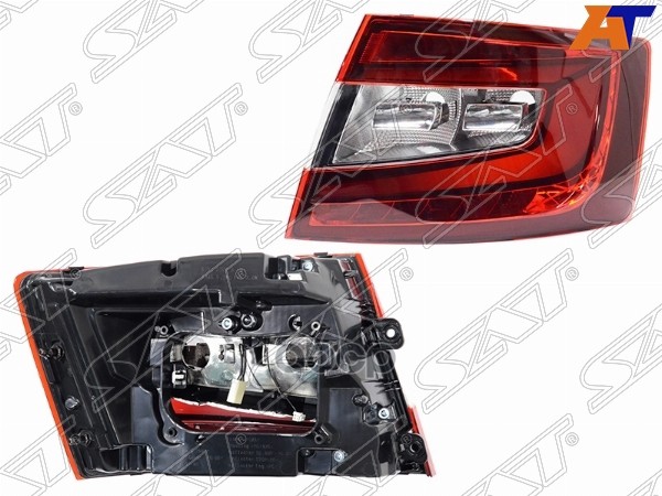Фонарь задний Skoda Octavia 16-20 (Справа/ LED/ 4D SED) Sat арт. ST-665-1940LDR