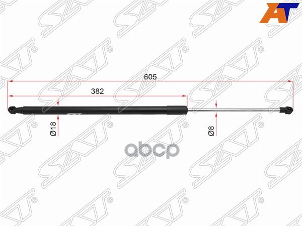 Амортизатор крышки багажника Toyota Ractis 05-10 (Справа=Слева) Sat арт. ST-68950-0W401