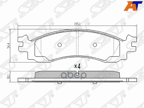 Колодки тормозные (Спереди) Ford Explorer 05-11 Sat арт. ST-6L2Z2001A