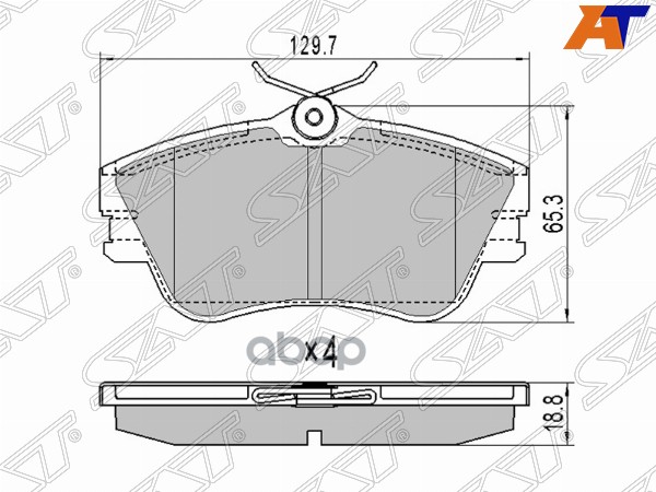 Колодки тормозные (Спереди) Volkswagen Transporter 90-03 Sat арт. ST-701698151J