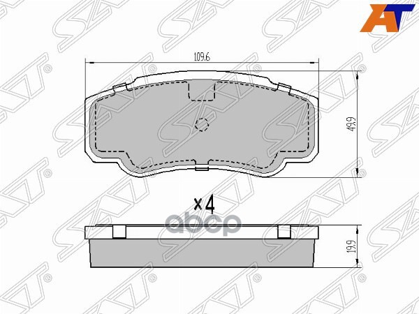 Колодки тормозные (Сзади) Peugeot Boxer 06-14 / Citroen Jumper 94-14 Sat арт. ST-77362274