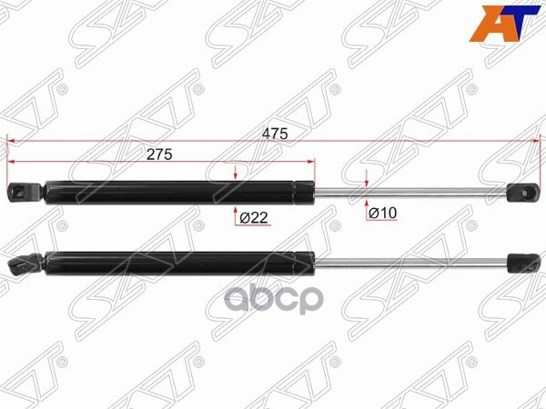 Амортизатор крышки багажника Hyundai Santa Fe 05-12 (Справа=Слева) Sat арт. ST-81770-2B001