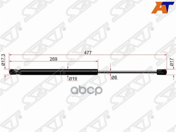 Амортизатор крышки багажника Kia Sportage 10-16 (Справа=Слева) Sat арт. ST-81770-3W000
