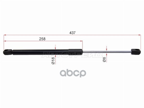 Амортизатор крышки багажника Renault Megane 02-09 (Справа=Слева) Sat арт. ST-8200051750