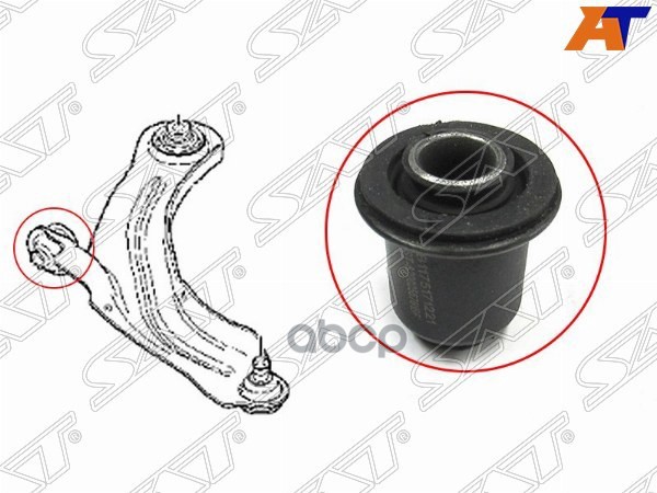 Сайлентблок переднего рычага передний RENAULT MEGANE II 03-/KANGOO 09-12/CLIO IV 12- Sat арт. ST8200255761BF