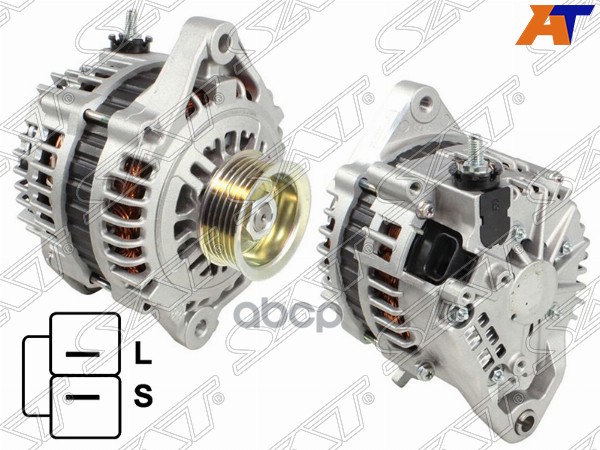 Генератор NISSAN AD Y11/AVENIR W11/BLUEBIRD SYLPHY G10/SUNNY B15 98- QG15DE/QG16DE/QG18DE 12V 80A Sat арт. ST-85-0042