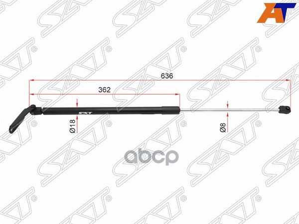 Амортизатор крышки багажника Nissan Note 12-20 (Слева) Sat арт. ST-90451-3VA0A