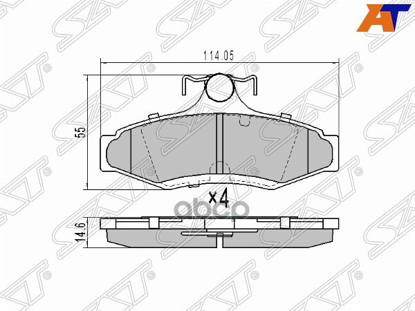 Колодки тормозные (Сзади) Chevrolet Nubira 04-13 / Daewoo Nubira 97-03 Sat арт. ST-96391892