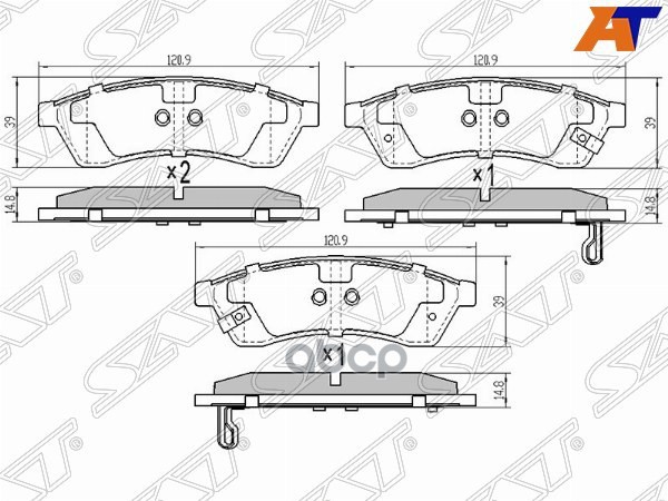 Колодки тормозные (Сзади) Chevrolet Epica 06-13 / Evanda 04-06 Sat арт. ST-96475028