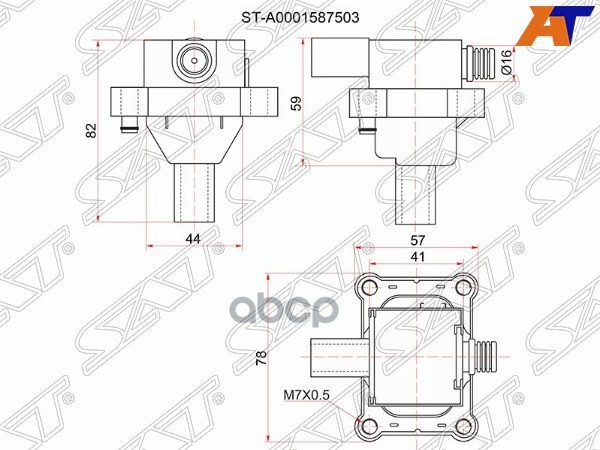 Катушка зажигания Mercedes-Benz C-Class 93-01 / E-Class 84-03 M104;M111E18;M111E20;M111E20ML;M111E23 Sat арт. ST-A0001587503