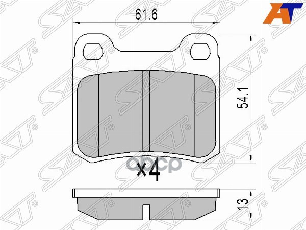 Колодки тормозные (Сзади) Mercedes-Benz C-Class 93-01 / E-Class 84-95 Sat арт. ST-A0004209820