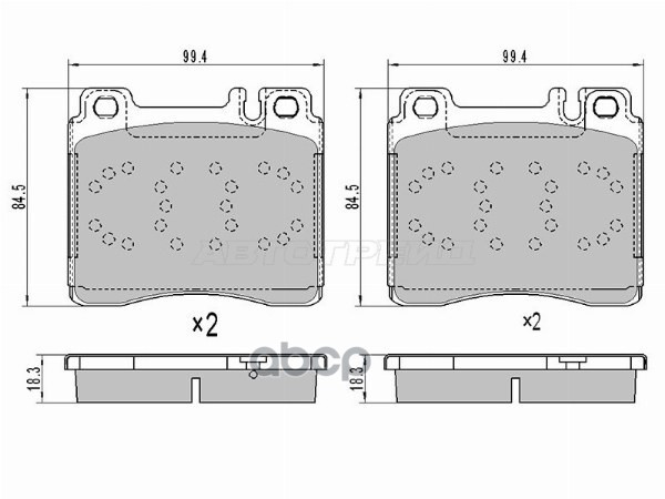 Колодки тормозные (Спереди) Mercedes-Benz E-Class 84-95 / S-Class 91-99 Sat арт. ST-A 002 420 26 20