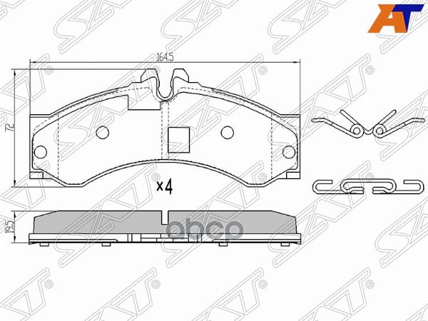 Колодки тормозные (Спереди) Mercedes-Benz Sprinter 95-18 / Sprinter classic RUS 13-18 / Volkswagen L Sat арт. ST-A0044201520