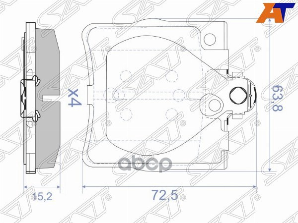 Колодки тормозные (Сзади) Mercedes-Benz C-Class 93-08 / E-Class 95-09 / CLK-Class 97-10 / SLK-Class Sat арт. ST-A0044209120