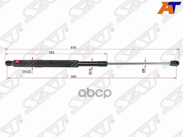 Амортизатор капота Mercedes-Benz M-Class 05-11 (Справа=Слева) Sat арт. ST-A1648800029