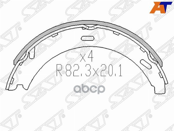 Колодки тормозные барабанные (Сзади/ Стояночный тормоз) Mercedes-Benz C-Class 93-08 / E-Class 84-03 Sat арт. ST-A2034200120