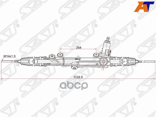 Рейка рулевая MERCEDES BENZ C ClASS W203 00-07 Sat арт. ST-A203 460 1100