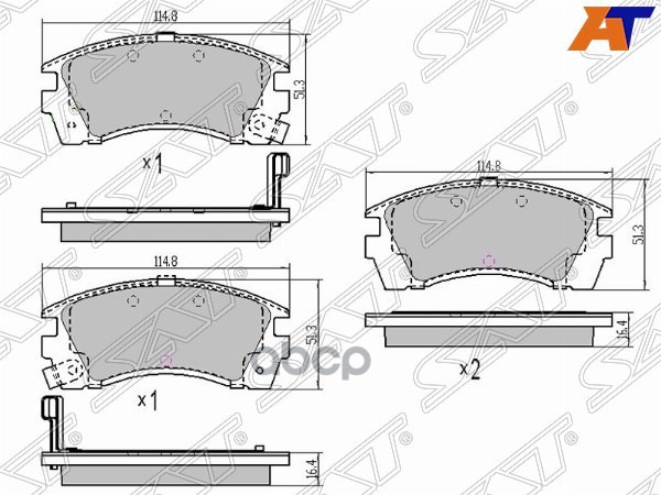 Колодки тормозные (Спереди) Nissan AD 90-99 / Sunny 90-00 Sat арт. ST-AY040-NS906