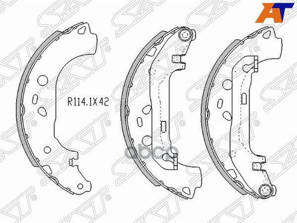 Колодки тормозные барабанные Ford Focus 04-11 / Mazda 3 03-09 Sat арт. ST-B3YH-26-38Z