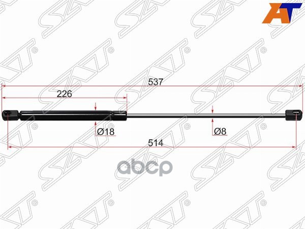 Амортизатор крышки багажника Land Rover Range Rover 02-12 (Справа=Слева) Sat арт. ST-BHE760020