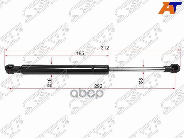 Амортизатор капота Hyundai Santa Fe 12-19 / Land Rover Range Rover 02-12 (Справа=Слева) Sat арт. ST-BKK760010