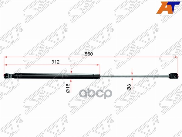 Амортизатор крышки багажника Mazda 3 03-09 / Axela 03-09 (Справа=Слева) Sat арт. ST-BP4K-62-620C