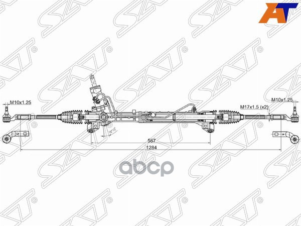 Рейка рулевая Mazda 3 03- / 3 MPS 06-09 Sat арт. ST-BP6L-32-110