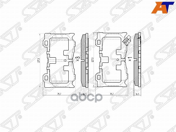 Колодки тормозные (Спереди) Infiniti FX35 08-12 / FX30d 10-13 / FX37 08-13 / FX45 02-09 / Nissan 370 Sat арт. ST-D1060-1TG1C