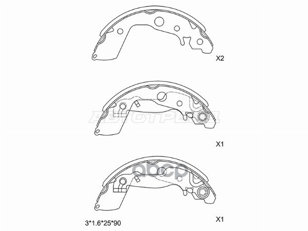 Колодки тормозные (Сзади) Mazda Demio 07-14 Sat арт. ST-D6Y1-26-38Z