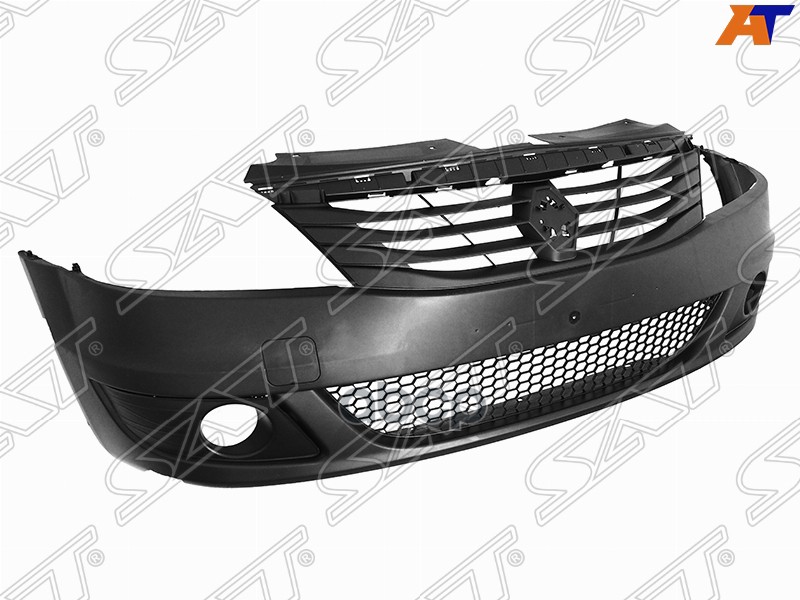 Бампер передний Renault Logan 09-16 (Под ПТФ) Sat арт. ST-DC01-000-C0-R